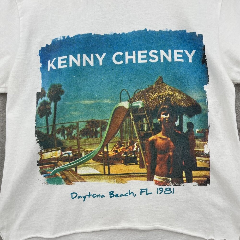 Kenny Chesney Daytona Beach, FL 1981 Double Sided Ringer Tee Shirt - Picture 2 of 9